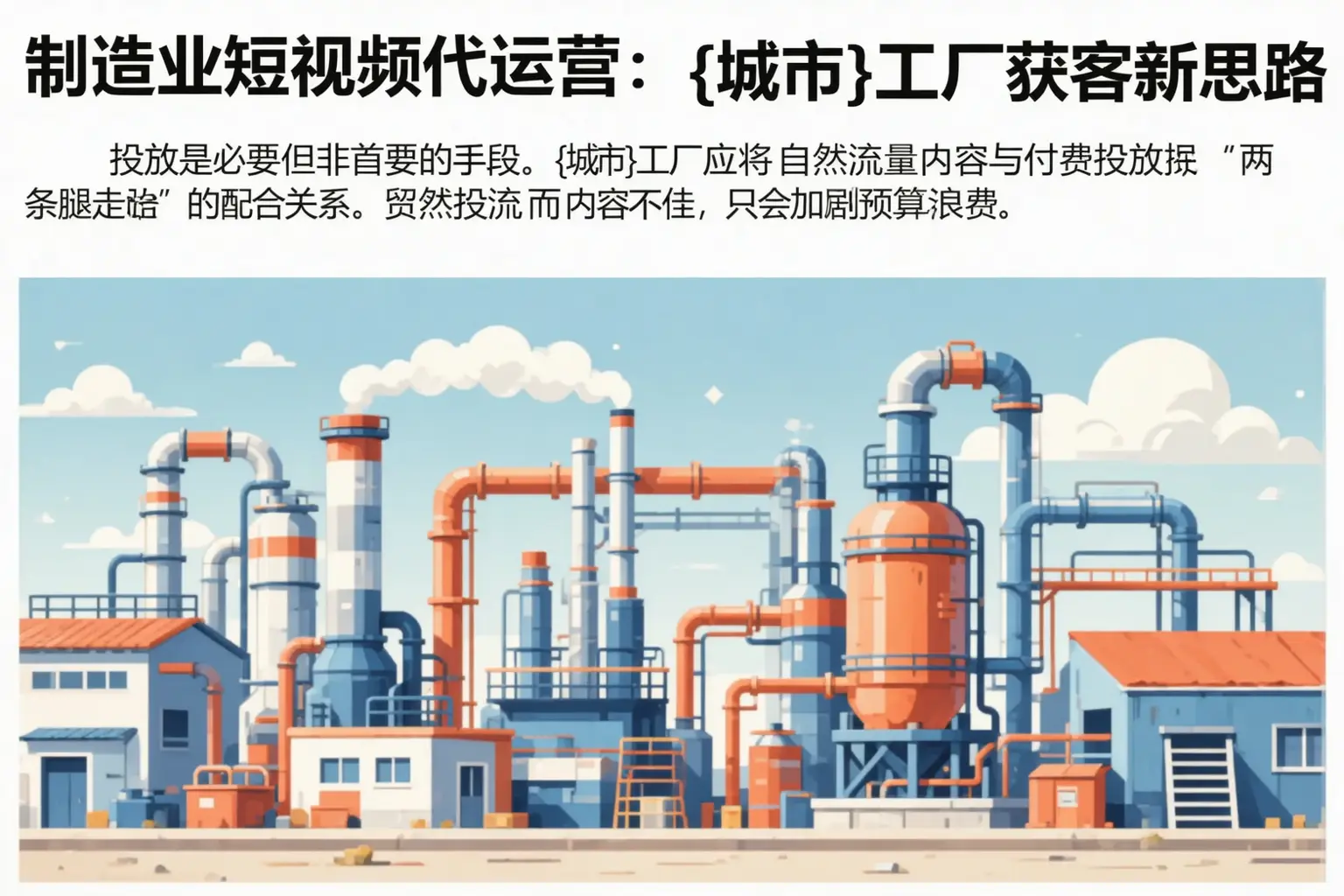 制造业短视频代运营：从化工厂获客新思路